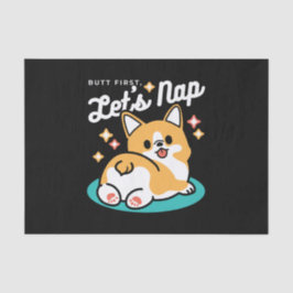 コーギお尻と昼寝ビーブス – かわいい眠り犬 薄葉紙