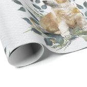 コーギお洒落子犬 ラッピングペーパー (ロールコーナー)