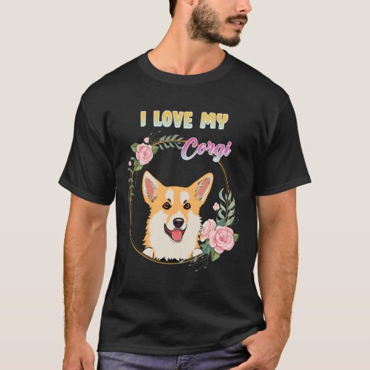 コーギが大好き Tシャツ (正面)