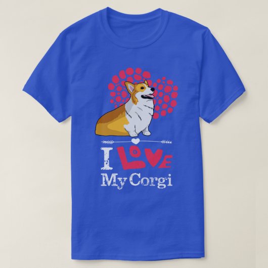 コーギが大好き Tシャツ (デザイン正面)