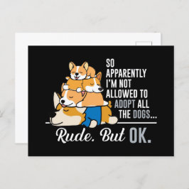 コーギだから犬を飼うことは許されていないらしい ポストカード