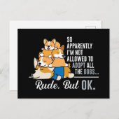 コーギだから犬を飼うことは許されていないらしい ポストカード (正面/裏面)