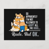 コーギだから犬を飼うことは許されていないらしい ポストカード (正面)