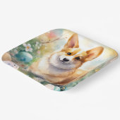 コーギとイースターエッグホリデー ペーパープレート (傾斜あり)