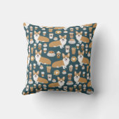 コーギとコーヒーピロー – かわいいコーギフト クッション (裏面)