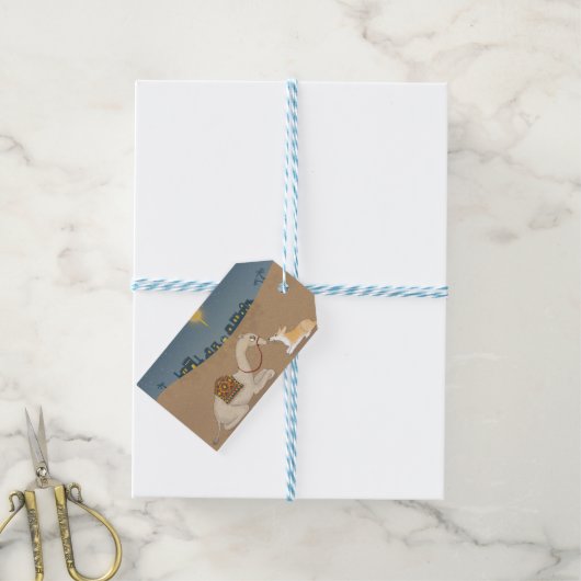 コーギとラクダのギフトラベル ギフトタグ (より糸付き)