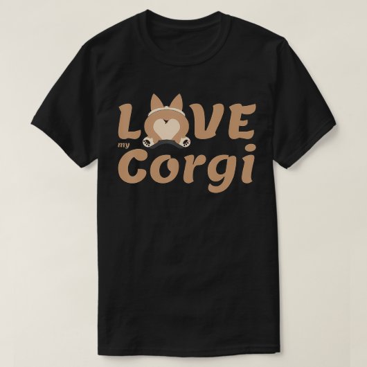 コーギと私のコーギをお尻スポ子供へート Tシャツ (デザイン正面)