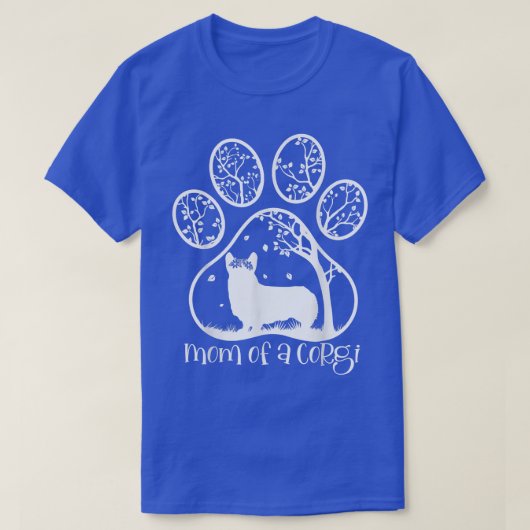 コーギのお母さんおもしろい犬のお母さん Tシャツ (デザイン正面)