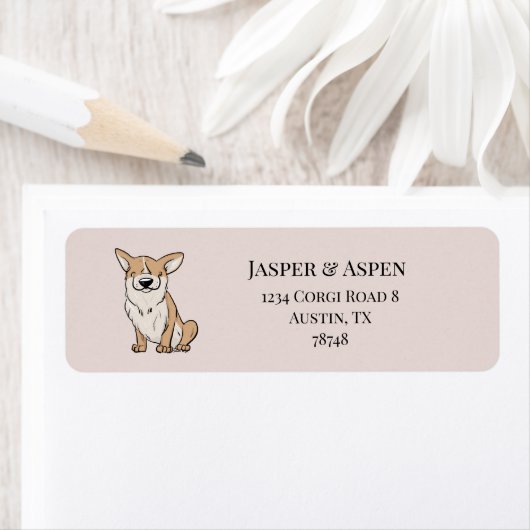 コーギの住所 ラベル (インサイチュ)