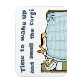 コーギの匂いを嗅いで目を覚ます時間 マグネット (縦)