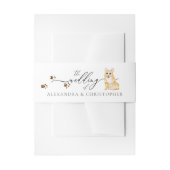 コーギの子犬結婚犬のオーナーの書 招待状ベリーバンド (正面例)