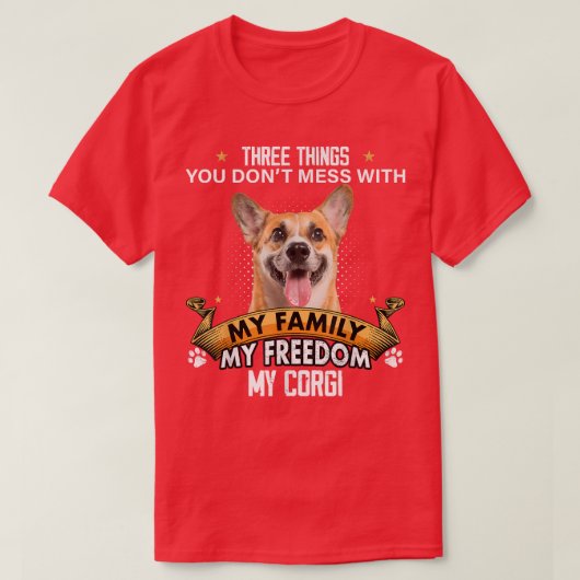 コーギの愛犬家 Tシャツ (デザイン正面)