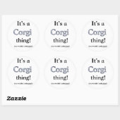 コーギの物 ラウンドシール (シート)