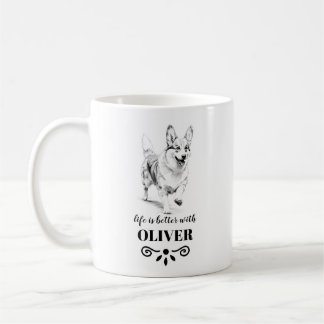 コーギの生活は犬の名前でカスタムより良い コーヒーマグカップ