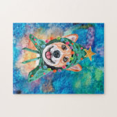 コーギは犬のクリスマスを育てる ジグソーパズル (横)