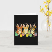 コーギイースター カード (黄色い花)