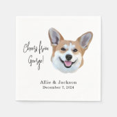 コーギウェディングパーティカスタムーカクテルナプキンス スタンダードカクテルナプキン (正面)