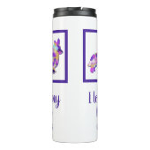 コーギウェルシュキュートドッグシルエットパープルPY&B タンブラー (裏面)