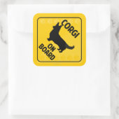 コーギオンボード（カーディガン・ウェルシュ） スクエアシール (バッグ)