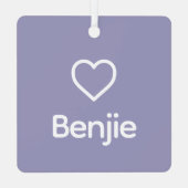 コーギカスタムメモリアル犬の名前かわいいレインボーブリッジ メタルオーナメント (裏面)