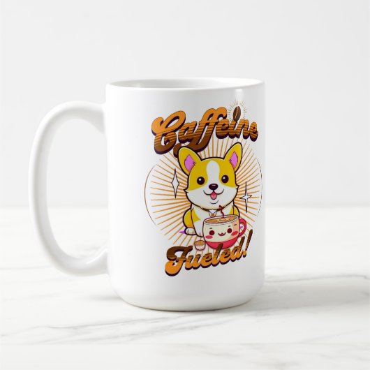 コーギカフェイン燃料だ! コーヒーマグカップ (左)