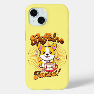 コーギカフェイン燃料だ! iPhone 15ケース