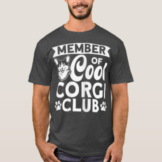 コーギクラブドッグカッコいい恋人の女性コーギメンバー Tシャツ