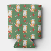 コーギクリスマスキャンディーケーンパターン 缶クーラー (裏面)