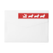 コーギクリスマススススススレイドッグス差出人住所 ラップアラウンドラベル (裏面)