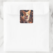 コーギクリスマスライト スクエアシール (バッグ)