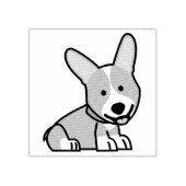 コーギコルギス犬の子犬の犬の幸せなPembroke Welsh ラバースタンプ (インプリント)