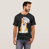 コーギシェフかわいい犬のシェフハ Tシャツ (正面フル)