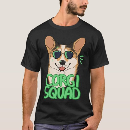 コーギスカッドセーブル Tシャツ (正面)