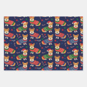 コーギスクリスマスセーターが大好き ラッピングペーパーシート (正面)