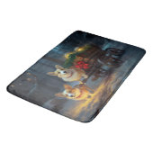 コーギスノーイスレクリスマスデコール バスマット (アングル)