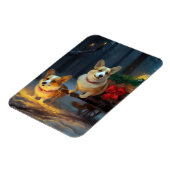 コーギスノーイスレクリスマスデコール マグネット (左側)