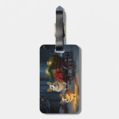 コーギスノーイスレクリスマスデコール ラゲッジタグ (裏面縦)