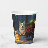 コーギスノーイスレクリスマスデコール 紙コップ (裏面)