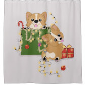 コーギス シャワーカーテン (正面)