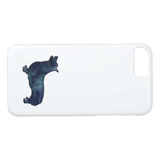 コーギドッグは黒い水色のシルエットを育成 Case-Mate iPhoneケース (裏面(横))