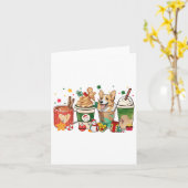 コーギドッグコーヒーラテクリスマスドッグママクリスマスパハ カード (黄色い花)