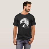 コーギドッグハロウィーンムーンシルエット不気味なプレミアム Tシャツ (正面フル)