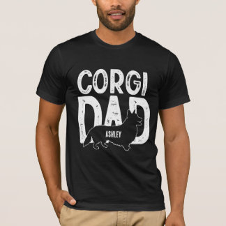 コーギドッグパパパピーパパTシャツ Tシャツ