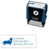 コーギドッグベビーシャワーパピーウェルシュブルーボーイ セルフインキングスタンプ (インサイチュ)