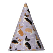 コーギドッグポーズアンドボーンパーティー帽子 パーティーハット (右)