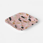 コーギドッグポーズアンドボーン紙プレート ペーパープレート (傾斜あり)