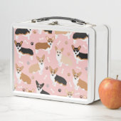 コーギドッグポーズメタルランチボックス メタルランチボックス (インサイチュ)