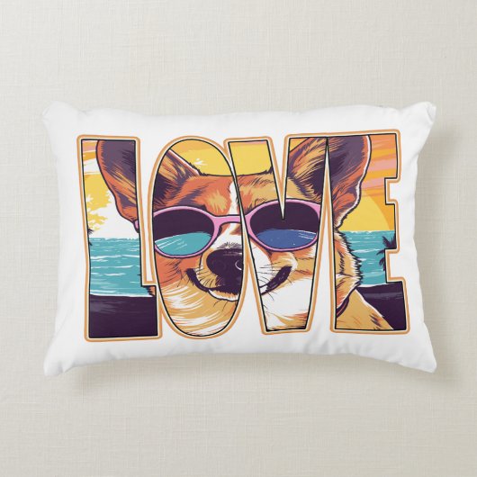 コーギドッグラブ アクセントクッション (正面)