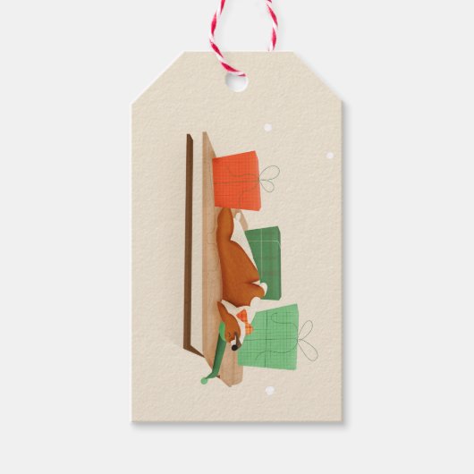 コーギナッピングギフトラベル ギフトタグ (正面)