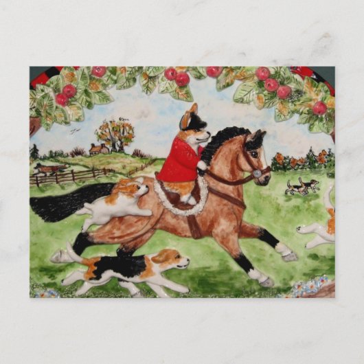 コーギハンツマンライズトゥハウンズ ポストカード (正面)